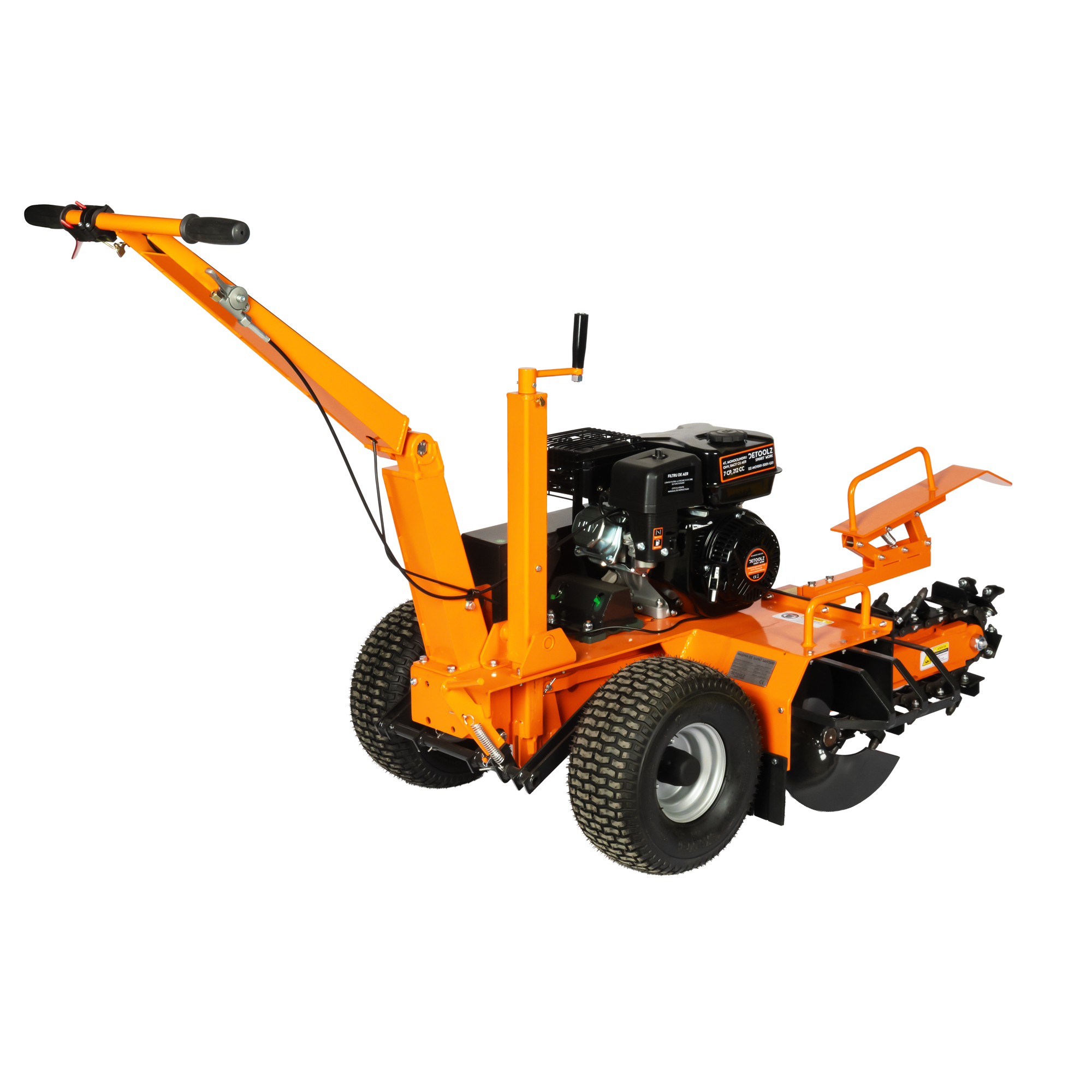 Masina de sapat santuri, Detoolz, 7 CP, 212 CC, benzina 4T, adancime maxima 450 mm